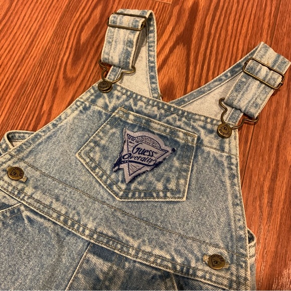 Guess Bottoms Vintage Baby Guess Short Overalls Size 24 Months
